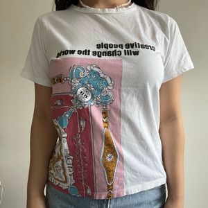 Zara Trafaluc White Crop T-Shirt